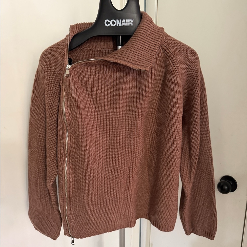 HALARA Brown Cowl Neck Sweater